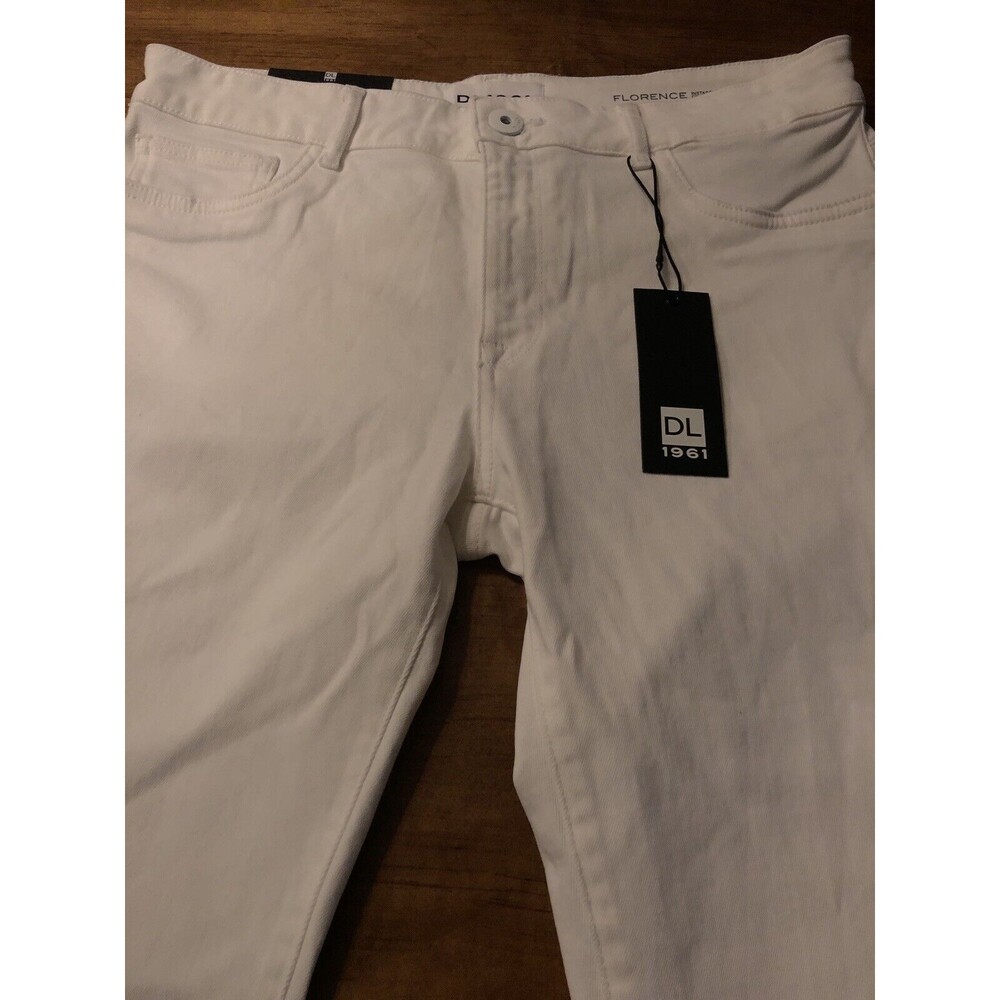 DL1961 Women's Jeans Florence Instasculpt Skinny Crop White Size 31 NWT $178 - Picture 4 of 11